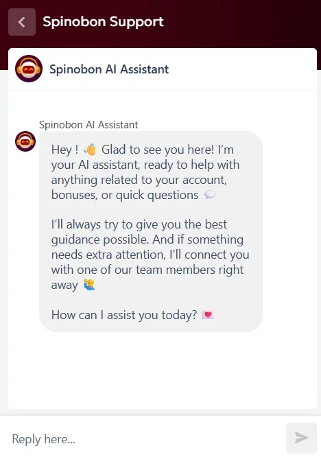 Spinobon Casino support