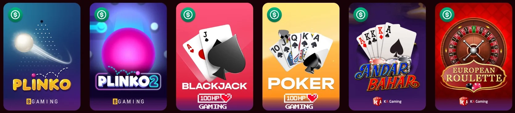 Spinobon Casino Tafelspellen